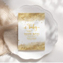 Search for abstract baby shower invitations Gold