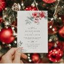 Search for poinsettia wedding invitations Red and green