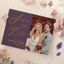 Search for purple wedding save the dates Script