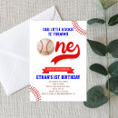 Search for baseball 1st birthday invitations Our little rookie