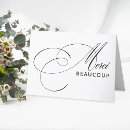 Search for merci thank you cards Black and white