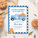 Recherche de camion bleu baby shower invitations Aquarelle