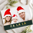 Search for fa la la la la christmas cards Green