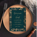 Search for green leaves border wedding invitations Green and gold