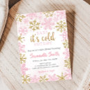 Search for gold snowflakes invitations Glitter