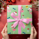 Search for flamingo christmas wrapping paper Beach