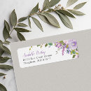 Search for floral lilac return address labels Elegant