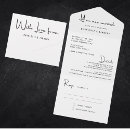 Recherche de plié mariage invitations Noir et blanc