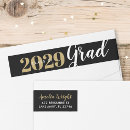 Search for gold and black graduation return address labels Classy