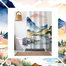Search for blue peach shower curtains Watercolor