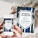 Search for american flag party invitations Police officer