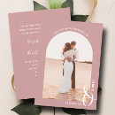 Search for dusty rose wedding invitations Simple minimalist