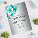 Search for aqua and silver wedding invitations Floral