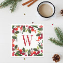 Search for monogram christmas napkins Green