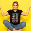 Search for aqua blue tshirts Meditation