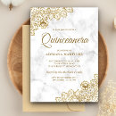 Search for white and gold quinceanera invitations Modern