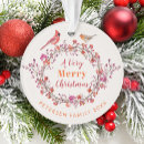 Search for holly wreath ornaments Watercolor