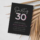 Search for dirty thirty birthday invitations Pink