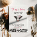 Search for cow thank you cards Pink