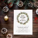 Search for wreath christmas invitations merry
