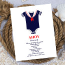 Search for suite baby shower invitations Sailor suit