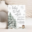 Search for pine tree baby shower invitations Snow