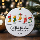 Search for family of 5 ornaments 1st christmas