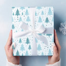 Search for blue and white christmas wrapping paper Vintage