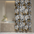 Search for gold black white shower curtains Abstract