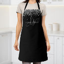 Search for black and silver aprons Glitter