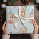 Search for christmas teddy bear wrapping paper Pattern