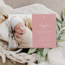 Recherche de blush pink baptême invitations Moderne
