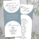 Search for dusty blue wedding programs Simple