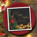 Search for modern christmas napkins Holiday party