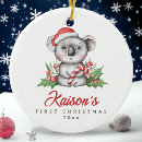 Search for baby koala ornaments First christmas