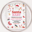 Search for santa baby shower invitations Pink