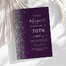 Search for purple and silver birthday invitations Chic