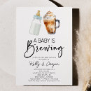 Search for coffee lover invitations A baby is brewing
