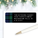 Search for blue gingham return address labels Modern