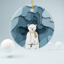 Search for polar bear ornaments Blue