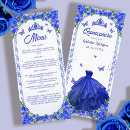 Search for gold royal blue menus Mis quince anos