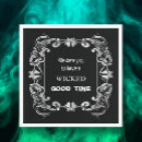 Search for antique halloween napkins Black and white