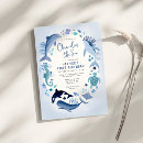Recherche de ocean animal invitations Bleu