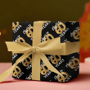 Search for adult birthday wrapping paper Black and gold