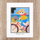 Search for whimsical cat illustration postcards Cute