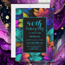 Search for neon 40th birthday invitations Colourful