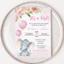 Search for pink elephant baby shower invitations Balloon