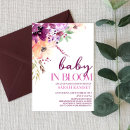 Search for violet baby shower invitations Baby in bloom