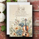 Search for music 50th birthday invitations Vintage
