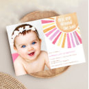Search for sunshine 1st birthday invitations Sun birthday party